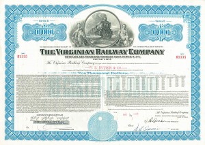 Virginian Railway Co. - $10,000 Railroad Bond